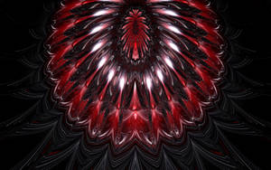 A Red And Black Abstract Design On A Black Background Wallpaper
