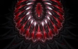 A Red And Black Abstract Design On A Black Background Wallpaper