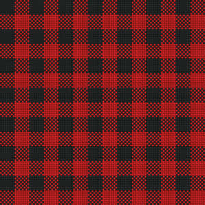 A Red And Black Plaid Fabric Wallpaper