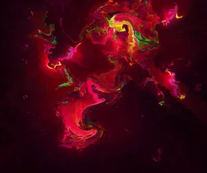 A Red And Green Swirl Wallpaper