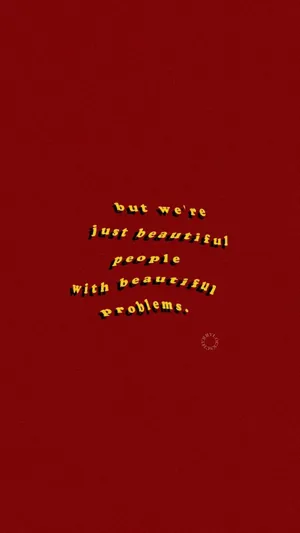 A Red Background With A Quote On It Wallpaper