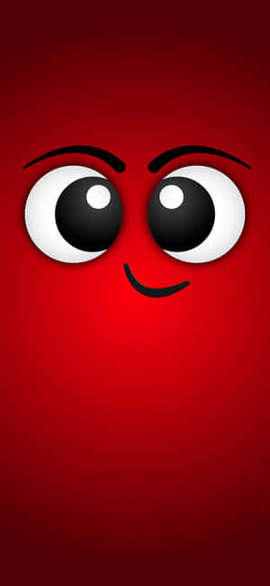A Red Face With Black Eyes Wallpaper