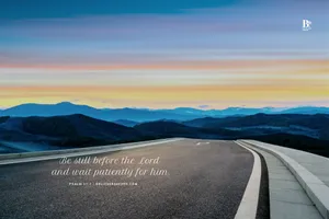 A Road With Mountains And A Quote Wallpaper