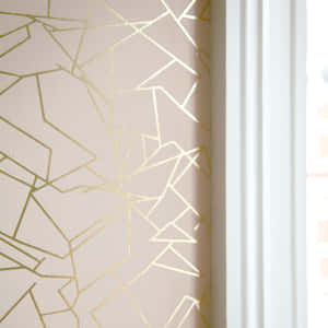 A Room With A Gold Foil Wallpaper Wallpaper