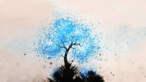 A Sea Of Blue, One Majestic Tree Wallpaper