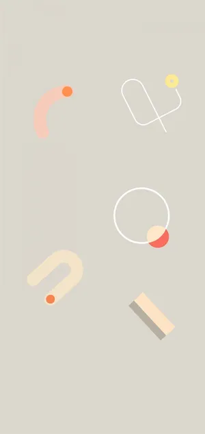 A Set Of Geometric Shapes And Lines On A Beige Background Wallpaper