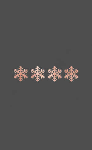A Set Of Snowflakes On A Gray Background Wallpaper