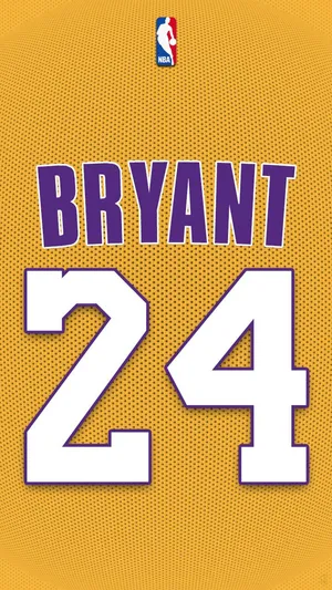 A Silhouette Of Kobe Bryant And His Iconic 24 Logo Wallpaper