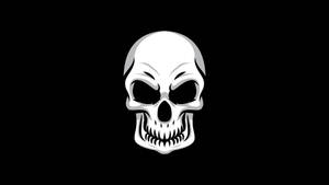 A Skull On A Black Background Wallpaper