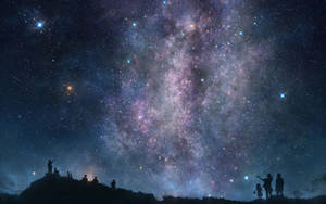 “a Sky Filled With Stars - A Sight That Takes Our Breath Away” Wallpaper