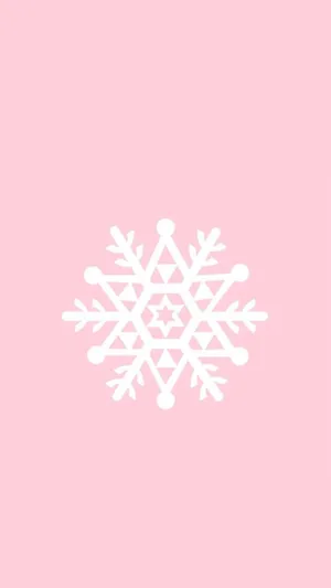 A Snowflake On A Pink Background Wallpaper