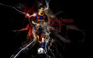 A Soccer Player Is Running With A Ball Wallpaper