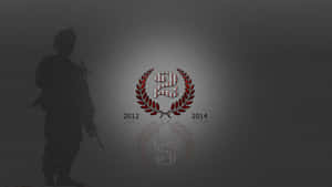 A Soldier Is Standing In Front Of A Dark Background Wallpaper