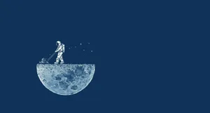 A Space-suited Astronaut Explore The Vast Possibilities Beyond Our Planet Wallpaper