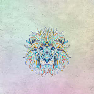 A Spectacular Abstract Image Of A Lion Wallpaper