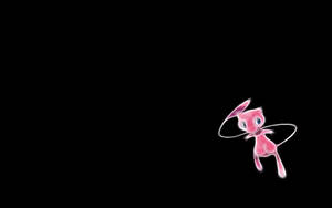 A Spying Pink Neon Kitten Wallpaper