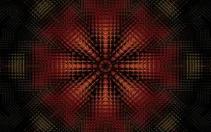 A Stained Glass Style Pattern Made Up Of Colorful Pixels Wallpaper