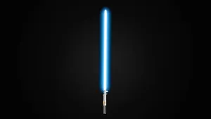 A Star Wars Lightsaber Illuminated In Green Wallpaper