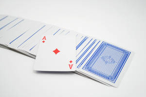 A Stunning Display Of Bezique Blue Cards Wallpaper