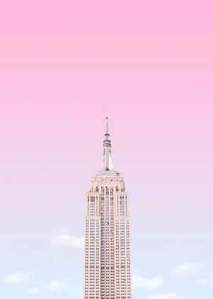 A Stunning Scenic Image Of A Beautiful Pink Cherry Blossom Tree In Full Bloom. Wallpaper