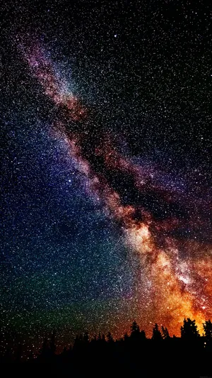 A Stunning Scenic View Of The Milky Way Filled With Stars Wallpaper