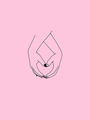 A Sunset Landscape Featuring Soft Pink Hues. Wallpaper