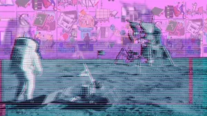 “a Surreal Vision Of Neon Colors And Billowing Smoke.” Wallpaper