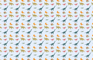 A Sweet Pattern Of A Prehistoric Friend Wallpaper
