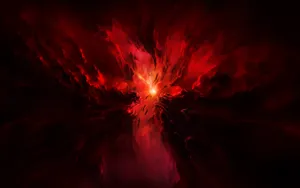 A Swirling Red Nebula In Space Wallpaper