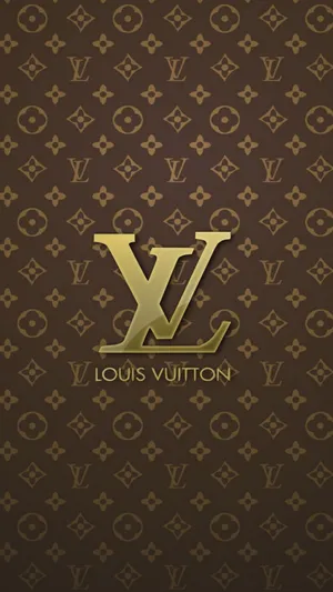 A Timeless Icon - Gold Monogram From Louis Vuitton Wallpaper
