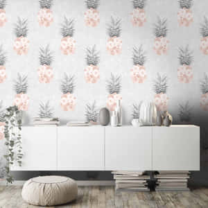 A Tranquil Blend Of Grey And Pink Wallpaper