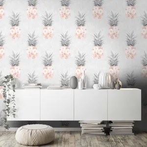 A Tranquil Blend Of Grey And Pink Wallpaper