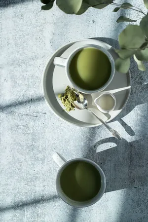 A Tranquil Moment With Matcha Tea Wallpaper