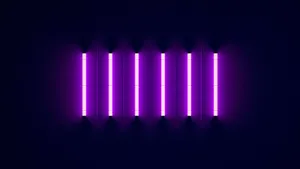 A Vibrant Display Of Blue And Pink Neon Lights In A Sparkling Background Wallpaper