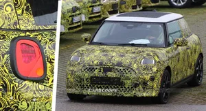 A Vibrant Mini Cooper Painted In Green And Black Art Pattern Wallpaper