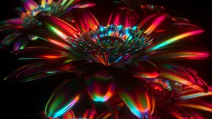 A Vibrant Neon Abstract Art Wallpaper