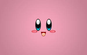 A Vibrant Pink-colored Kirby Looks Happy And Friendly, Inviting Us To Join The Adventure. Wallpaper