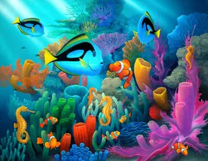 A Vibrant Underwater World Wallpaper