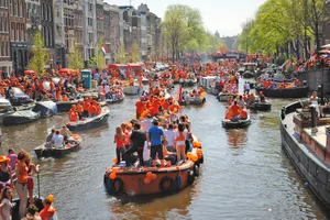 A View Of Amsterdam In The Spring Wallpaper