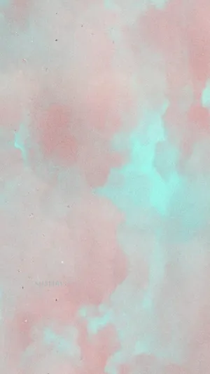 A Watercolor Background With Pink And Turquoise Clouds Wallpaper