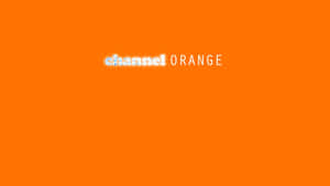 A White Logo On An Orange Background Wallpaper