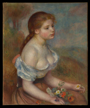 A Woman By Renoir Wallpaper