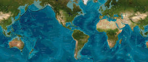 A World Map In Ultrawide Wallpaper