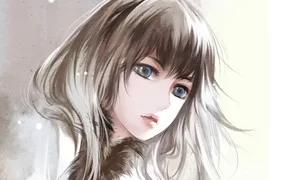 A Young Girl Celebrates Her Beauty. Wallpaper