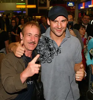 A Young Joe Calzaghe With His Coach Wallpaper