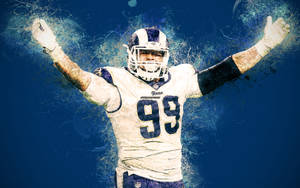 Aaron Donald White Jersey Hd Digital Painting Wallpaper