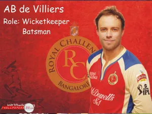 Ab De Villiers Royal Challengers Bangalore Logo Wallpaper