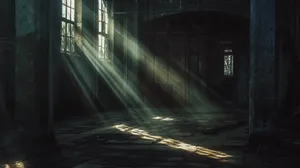Abandoned_ Hall_ Sunbeam_ Intrusion.jpg Wallpaper