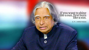 Abdul Kalam Hd Like A Sun Quote Wallpaper