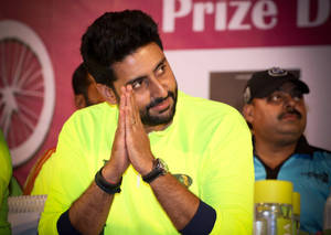 Abhishek Bachchan Wearing Neon Green Shirt Wallpaper